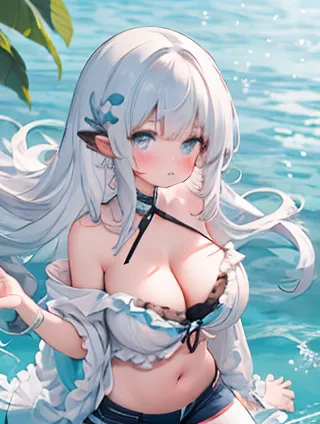 画面风格与模特展示：光影交错下的艺术对话